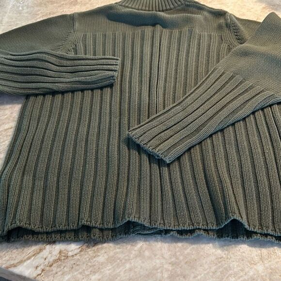 DENIM & CO Olive Green Cardigan NWOT - Picture 6 of 7